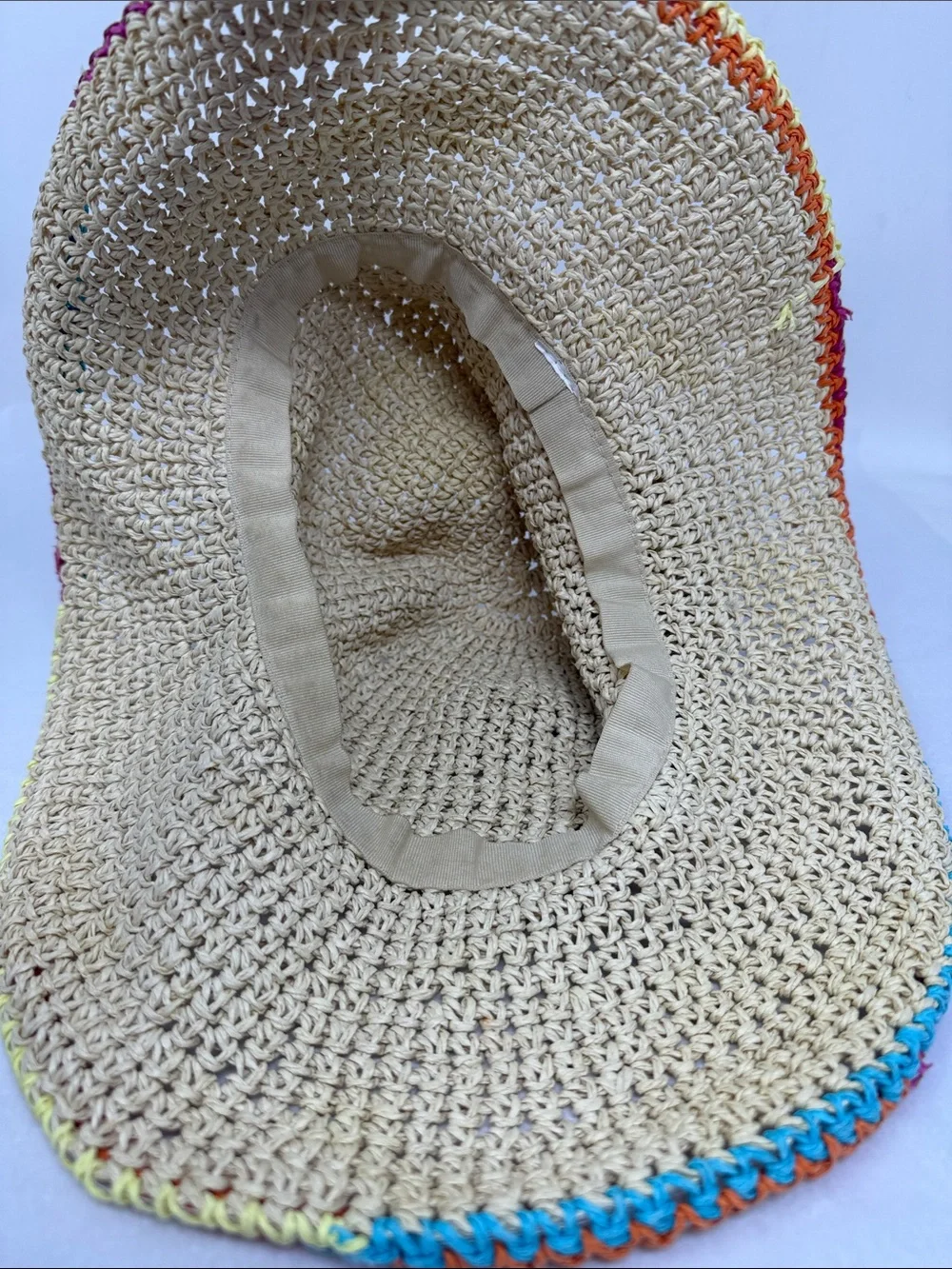 Crochet Floppy brim Sun Hat Boho Music Festival Packable Travel Beach Vacation